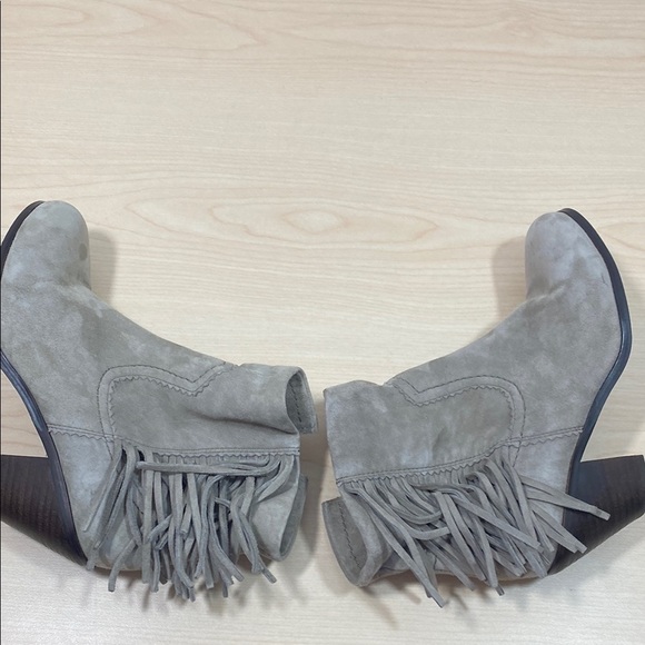 Sam Edelman Louie Women's Suede Fringe Western Ankle Boots - Picture 6 of 13